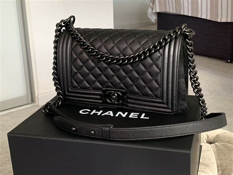 black boy bag chanel|Chanel boyfriend bag.